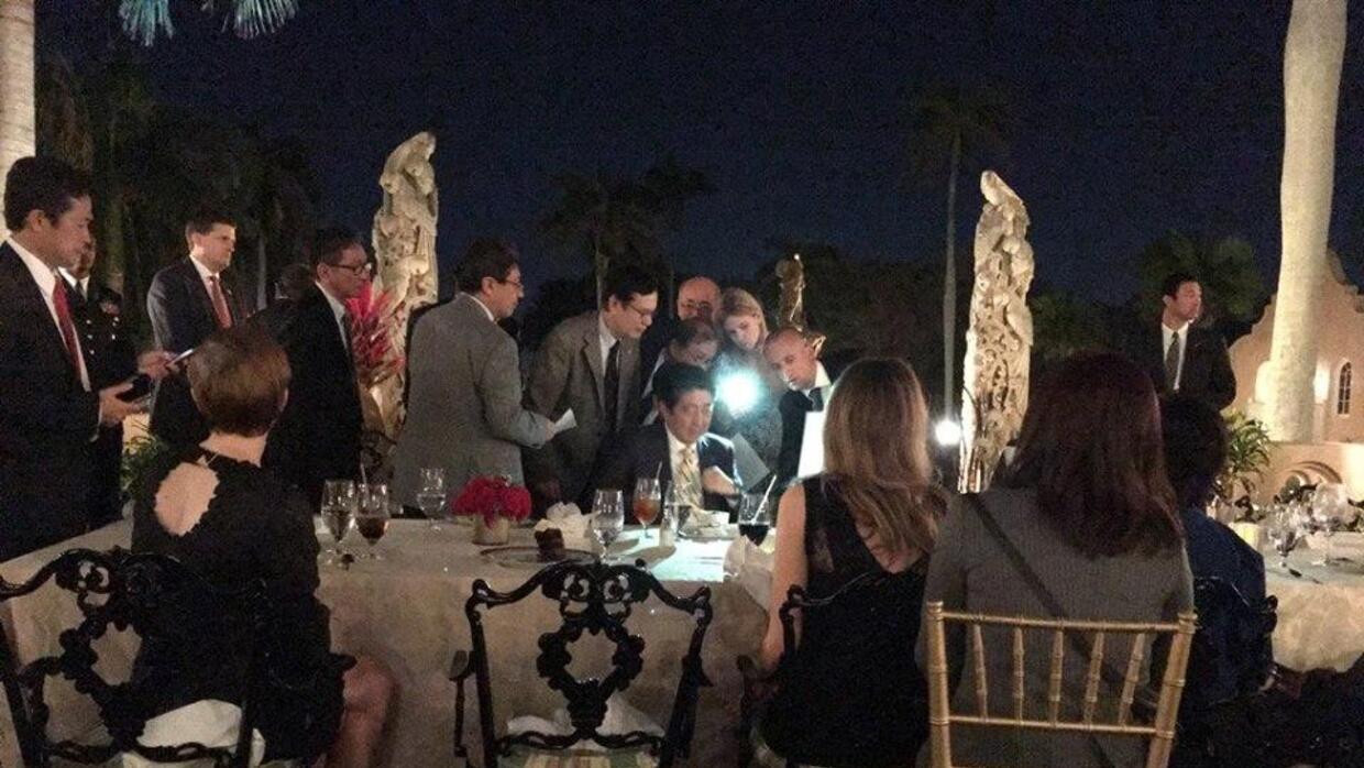 El sábado 11 de febrero el presidente Trump y el primer ministro de Japó...