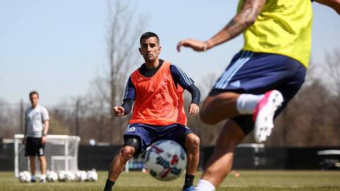 Maxi Morález, durante uno de los entrenamientos de New York City FC.