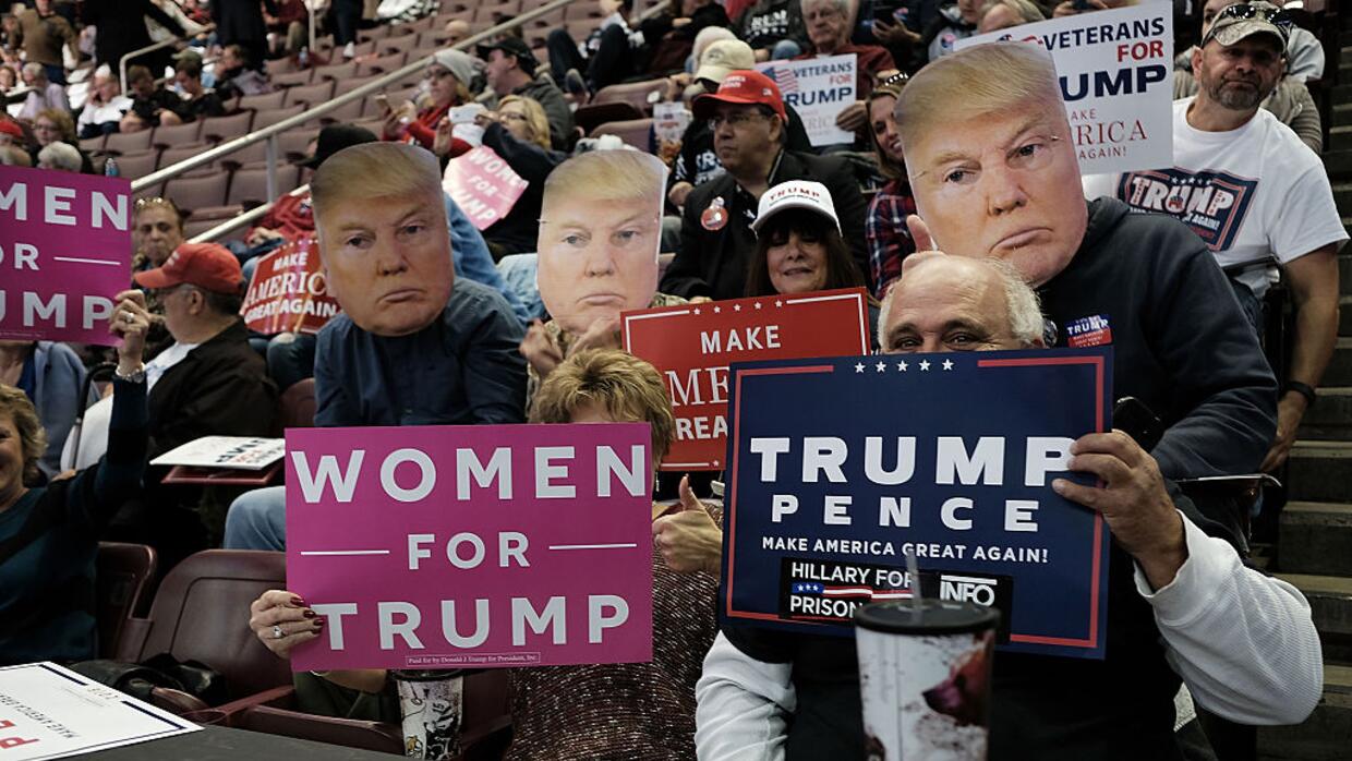 Simpatizantes de Donald Trump en Hershey, Pennsylvania