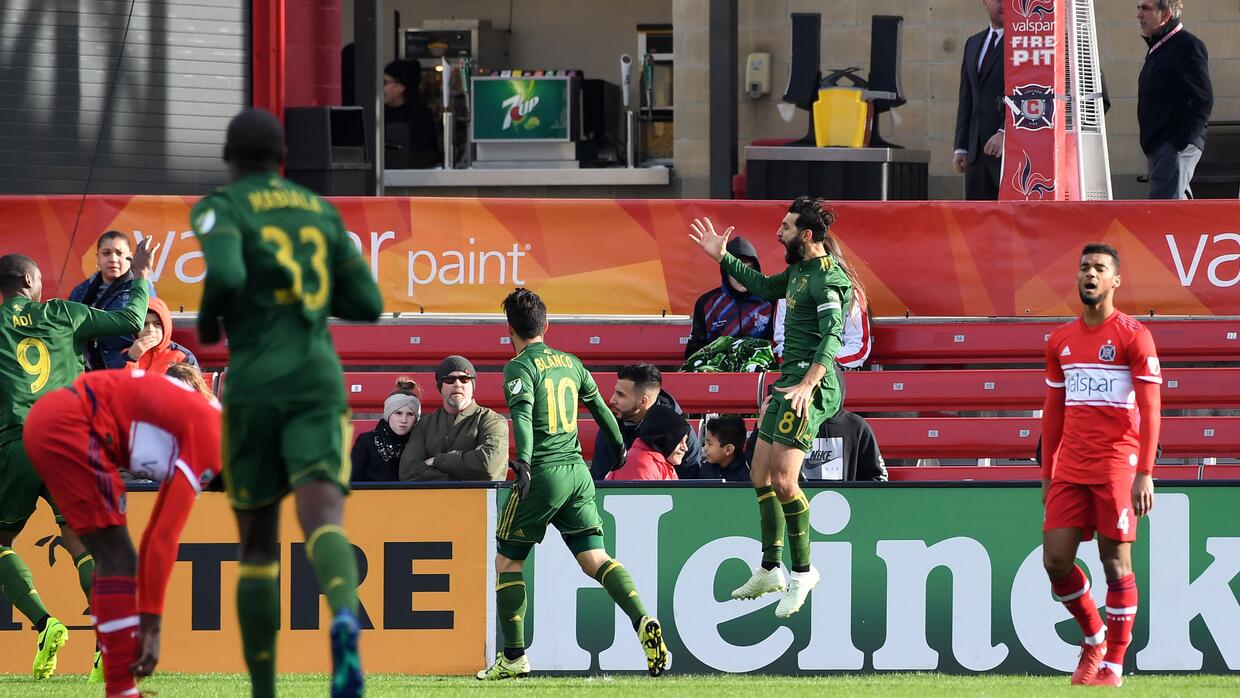 Los argentinos Valeri y Blanco se lucen en empate de Portland Timbers con Chicago Fire