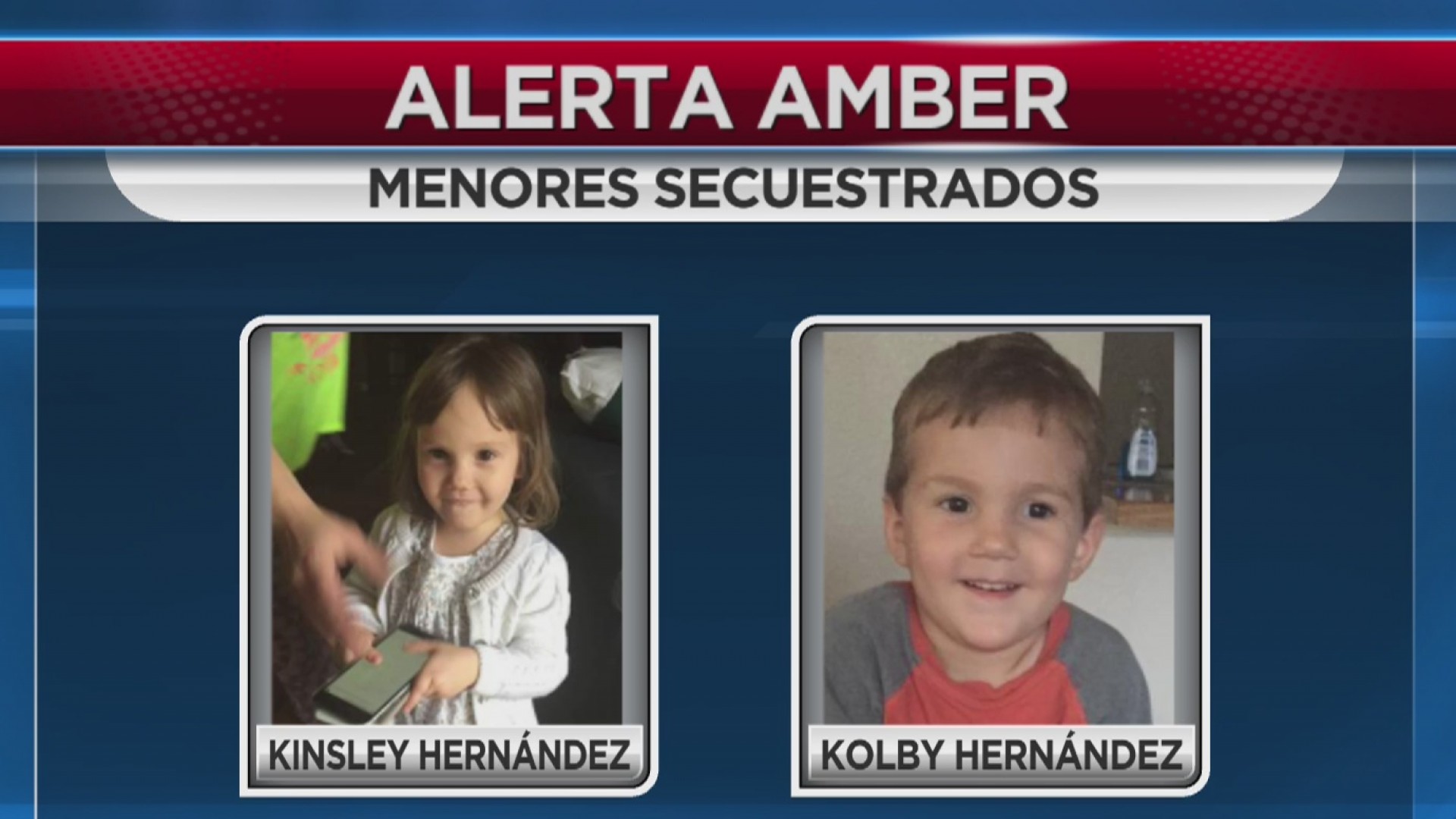 Continúa vigente una Alerta Amber por la desaparición de dos menores en