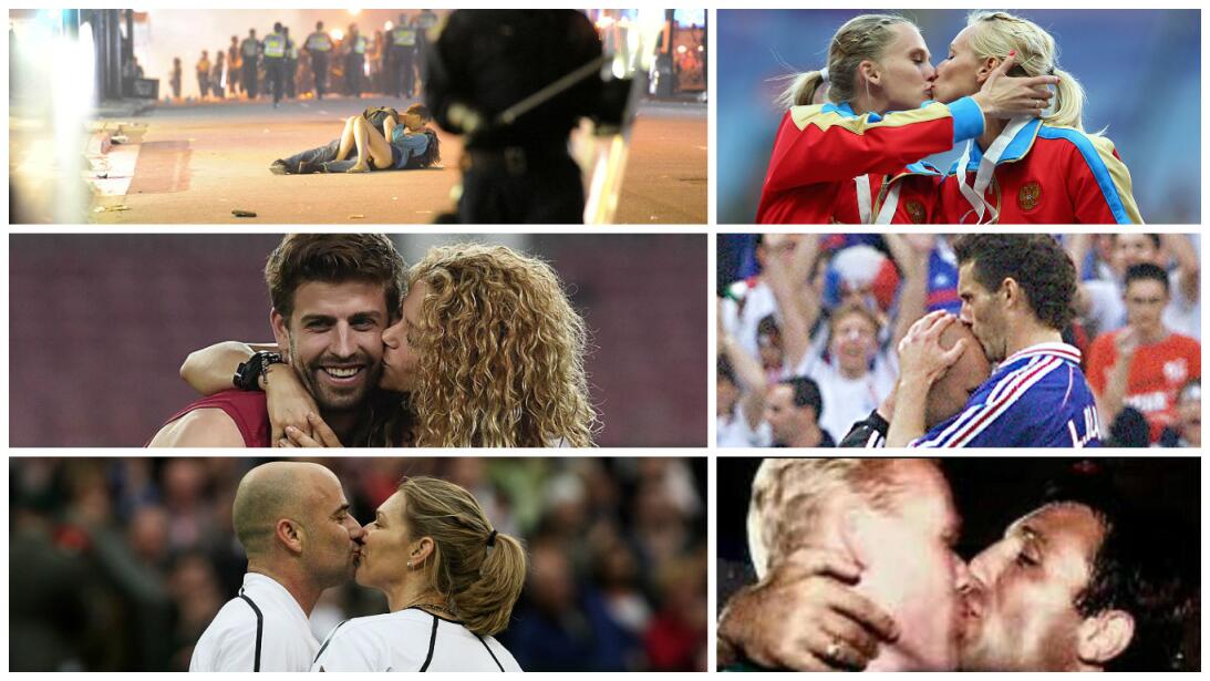 En el día del beso, los besos más recordados del deporte