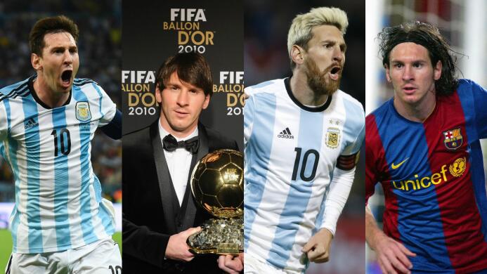 Los cambios de 'look' de Lionel Messi, de promesa hasta superestrella ge...