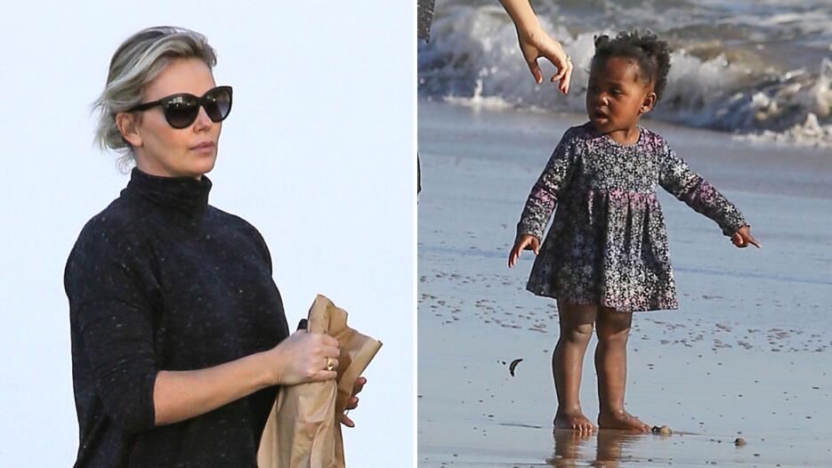 Charlize Theron tuvo un día muy lindo con sus hijitos.