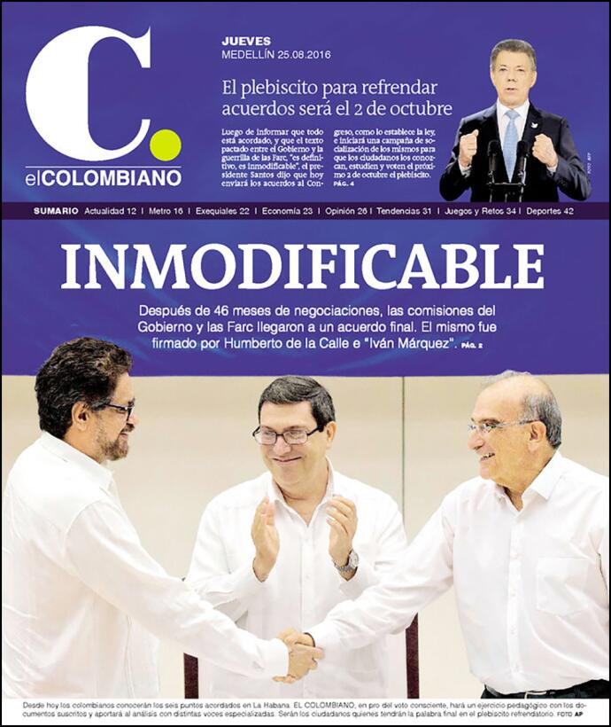 Así contaron los diarios colombianos el histórico acuerdo de paz 4 (2).jpg