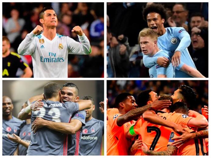 Así se jugó la jornada de este martes en la Champions League collage-sin...