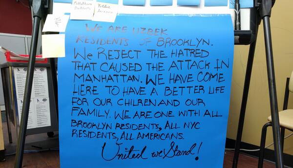 El mensaje de la comunidad uzbeka sobre el ataque.