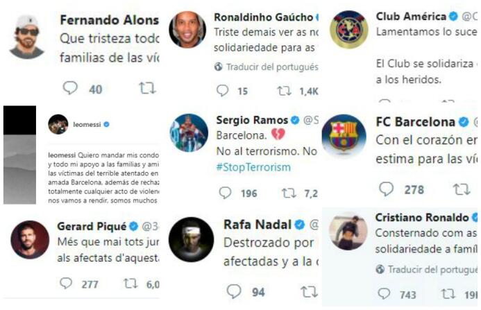 El mundo del deporte se solidariza con las víctimas de Barcelona BCN pri...