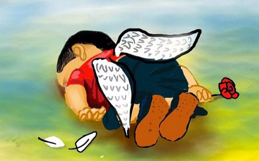 En honor al niño sirio muerto en el mar
