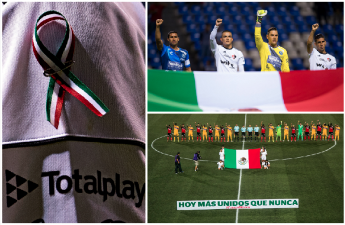 ¡Unidos por México! La Liga MX demostró su apoyo a las víctimas del terr...