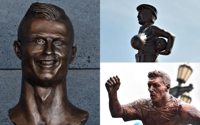 Ídolos del fútbol inmortalizados con esculturas alrededor del mundo esta...