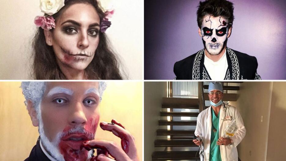 Actores de novela en Halloween