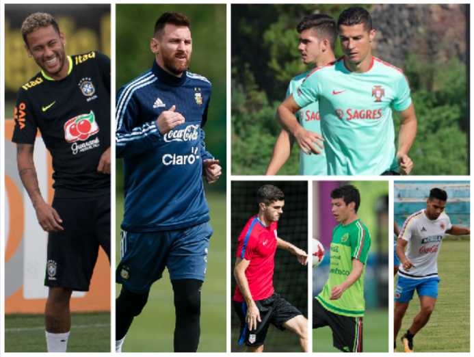 Los cracks del mundo ya están con sus selecciones para los últimos pasos...