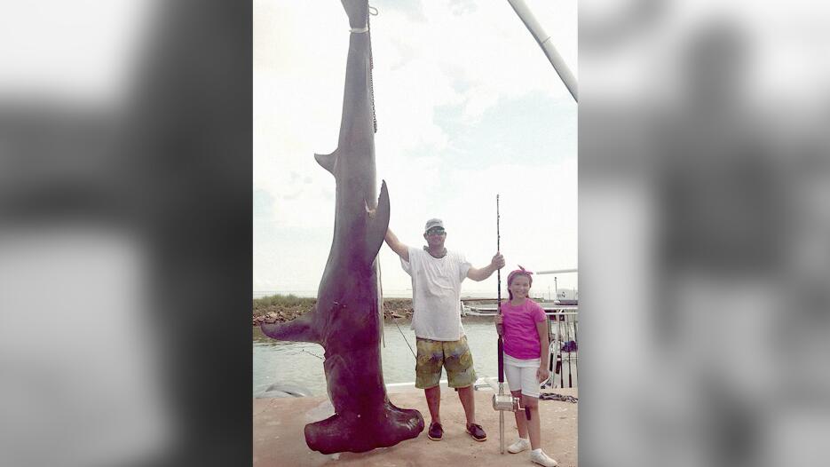 Tiburones capturados en Texas