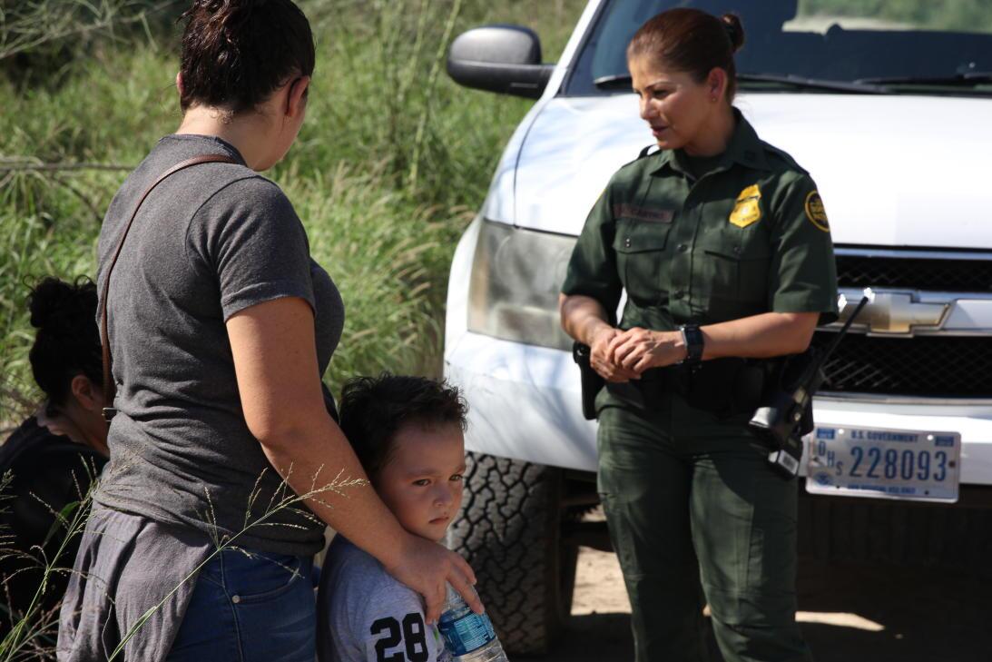 This Salvadoran mother and her son crossed the Rio Grande just 10 minute...