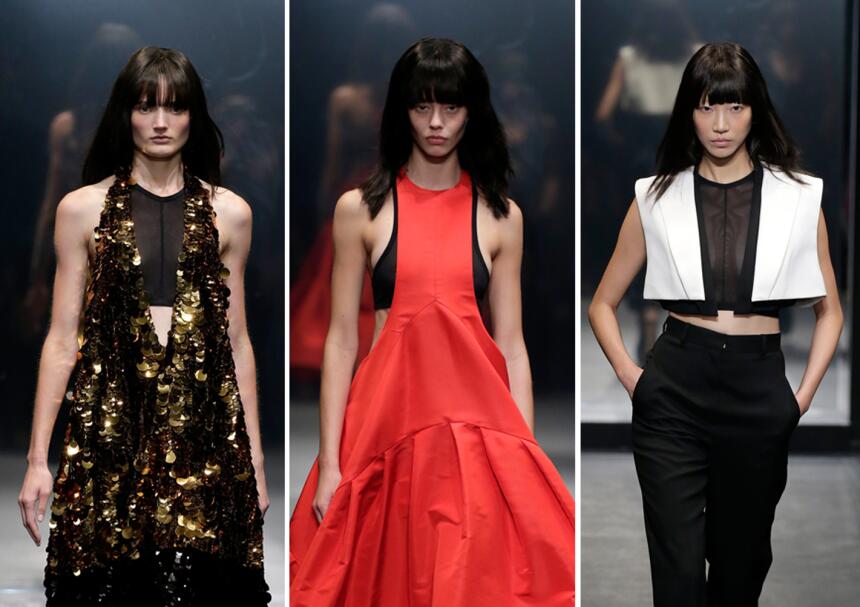 La diseñadora Vera Wang presentó su colección primavera-verano 2016, la...