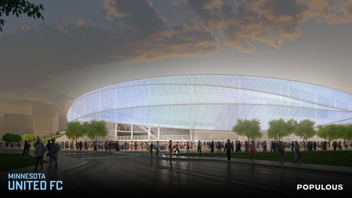 Minnesota United presentó las imágenes de su futuro estadio en Saint Pau...