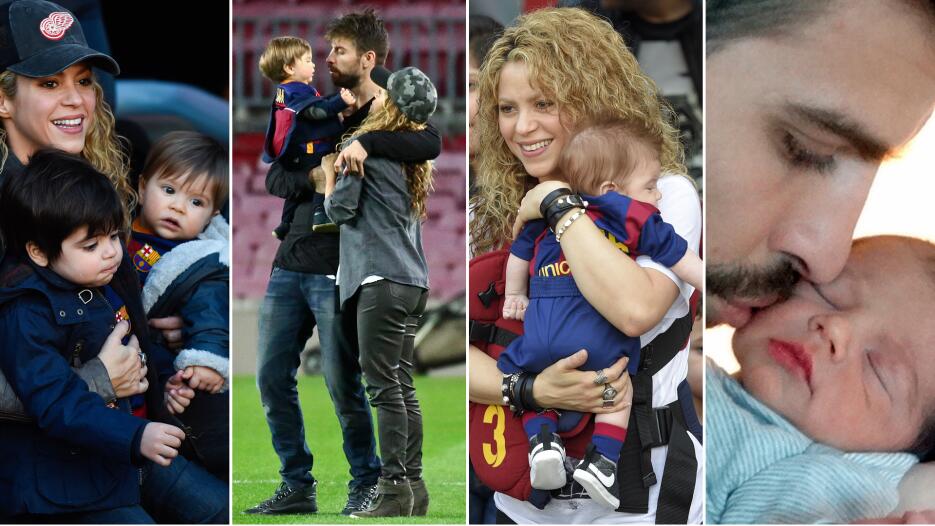 Shakira, Piqué y sus hijos Milan y Sasha