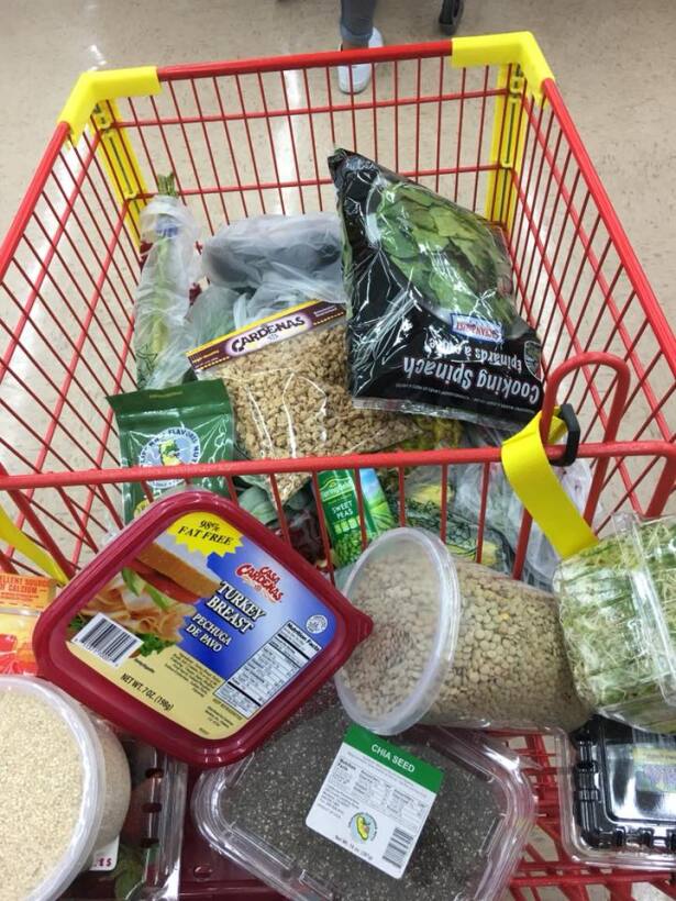 Una de las primeras tareas del reto fue comprar la lista de ingrediente...