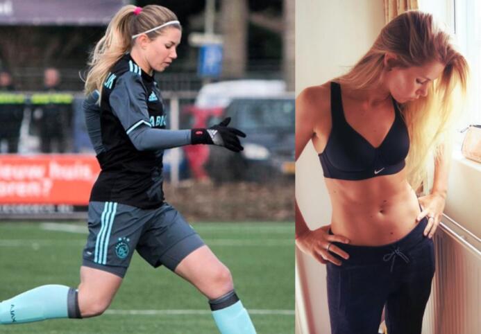 Ella es Anouk Hoogendijk, hermosa mediocampista que resalta en el fútbol...