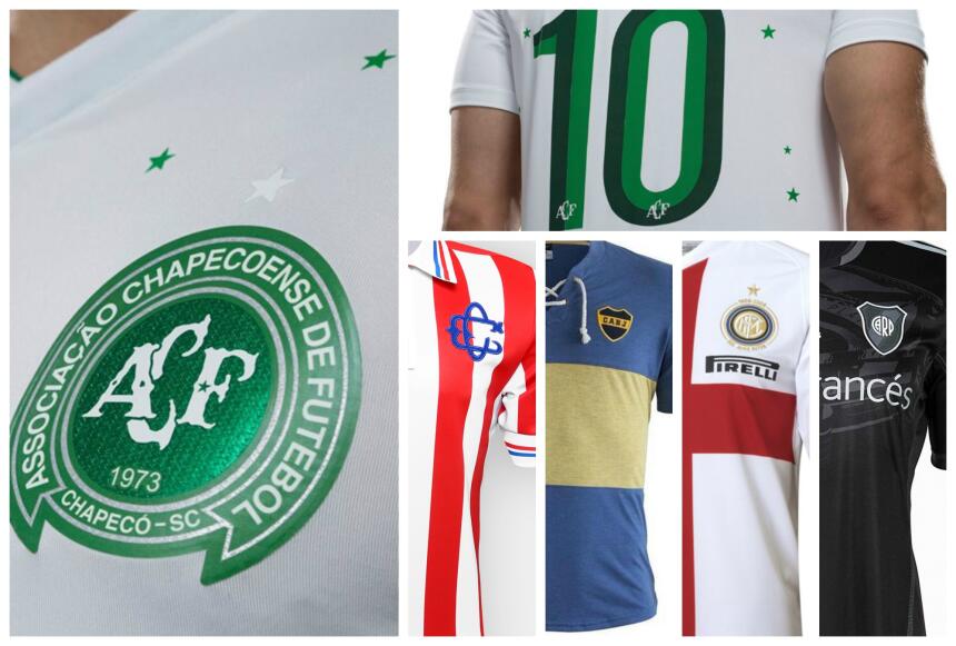 La nueva del Chapecoense y otras hermosas playeras conmemorativas del fú...