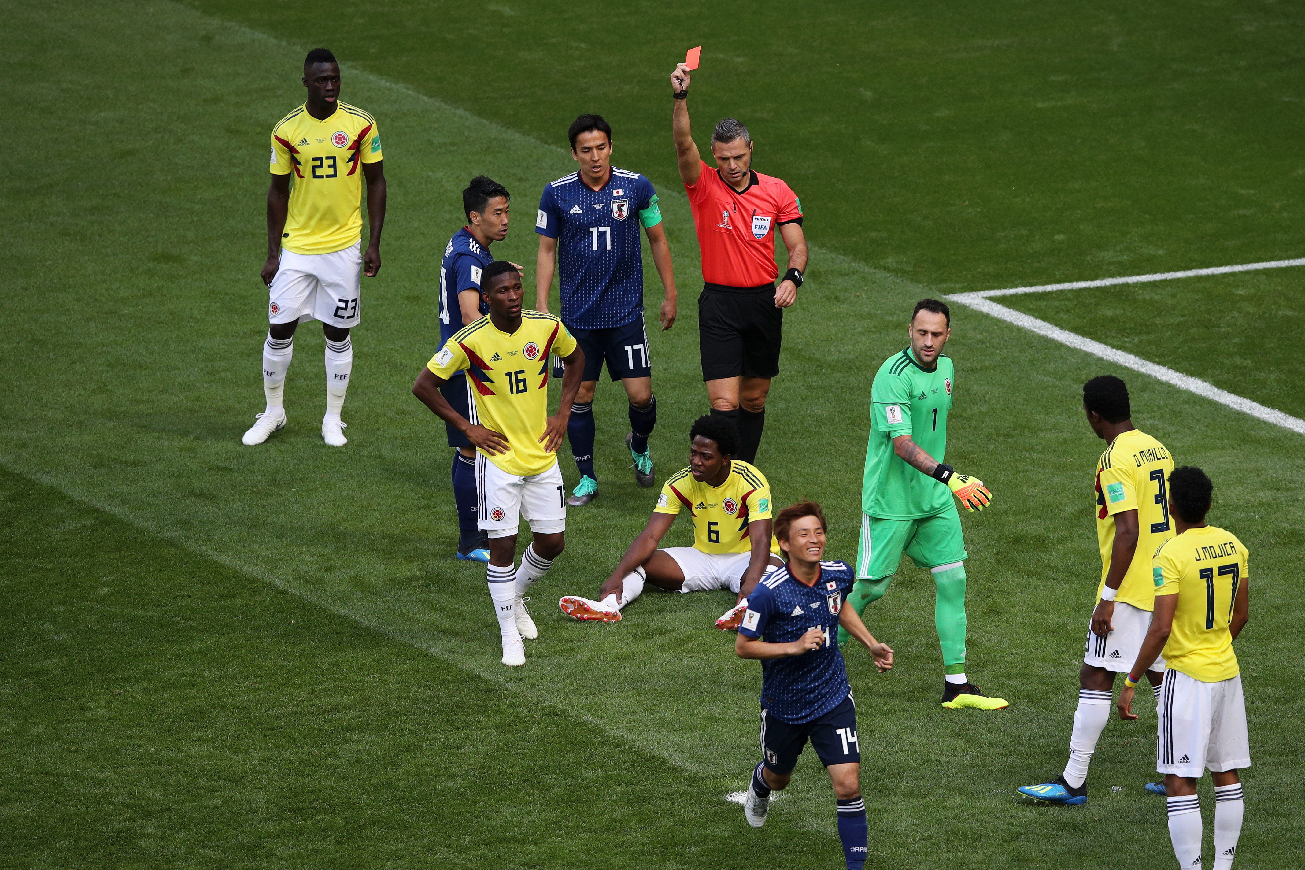 Carlos Sánchez, primer expulsado de Colombia en los mundiales Carlos Sánchez, primer expulsado de Colombia en los mundiales